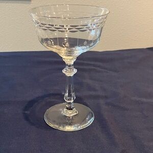 Beautiful 6” Crystal Coup Glass